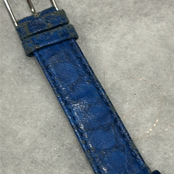 Vintage Blue and Gold Women's Watch with Skeleton Dial - Picture 8 of 11